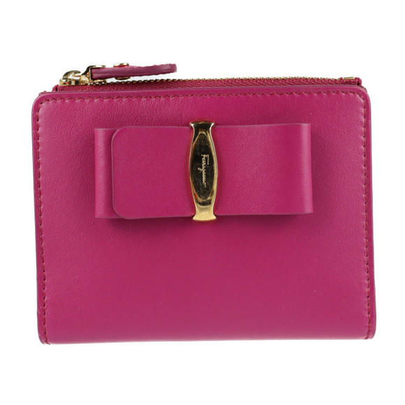 Salvatore Ferragamo Handbags - Salvatore Ferragamo Vara Calf Card Case Sangria